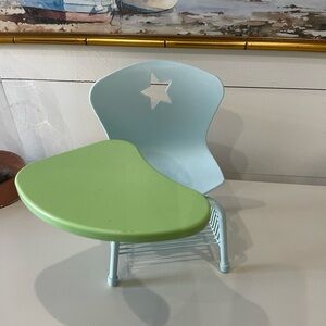 American Girl Blue & Green Plastic School Desk for 18" American Dolls